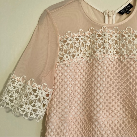 Topshop pink lace maternity shift dress - Picture 2 of 6
